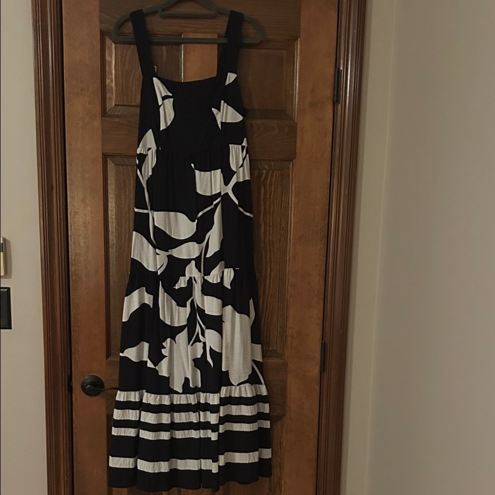 Nine West Black and White Floral Maxi Dress